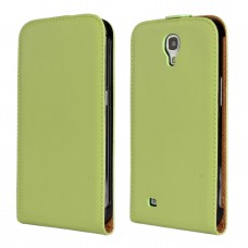 Samsung Galaxy Mega 6.3 - Genuine Leather Up Down Flip Protective Phone Cover Case - Green